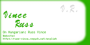 vince russ business card